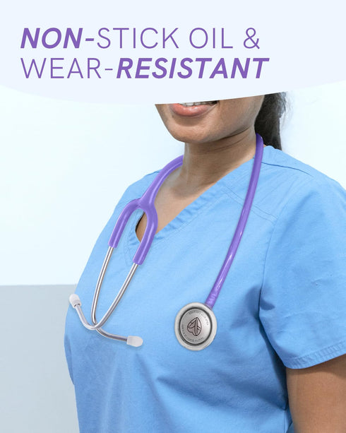 FriCARE Purple Stethoscopes for Nurses, Doctors and Nursing School Students, Lightweight Single Head Stethoscopes kit for Home Use Medical Supplie...