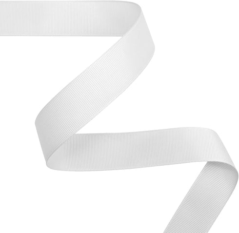 1 inch White Grosgrain Ribbon 50 Yards for Gift Wrapping Weddings DIY Floral Decor Sewing & More...