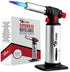 Jo Chef Butane Torch Lighter, Cooking Torch - Refillable Adjustable Flame Lighter with Safety Lock for BBQ, Baking, Brulee Creme, DIY + FREE Recip...