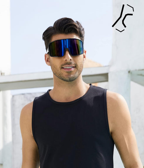 Karsaer Vision Sports Cycling Sunglasses Rave Visor Outdoor Baseball Softball Glasses 80s Shades Women Men...