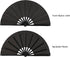 Maitys 2 Pcs Large Clap Fans for Line Dancing 13 Inches Folding Hand Rave Fan Nylon Cloth Foldable for Line Dancing Festival Craft Dance Decoratio...