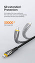 mcdodo Power Off/On LED Smart Auto Disconnect 18W PD Fast Charge Cord Nylon Braided Sync Charge USB Data 6FT Cable Compatible 14/13/12/11 Pro Max ...