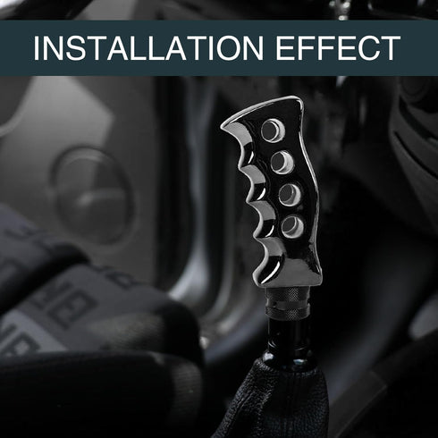 Pack-1 Car Knife Shift Knob, Personalized Easy-to-Grip Curved Shift Lever with Adapter Screw Wrench, Resin Metal Modified Shift Handle, Universal ...