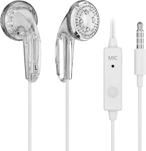 Yuandao Wired HiFi Earbuds: 15.4mm Dynamic 3.5mm Plug Flat Head Earphones with Mic and Call/Music Control Button, Bass Stereo in Ear Headphones fo...