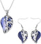 SHOP LC DELIVERING JOY Costume Jewelry Set Leaf Floral Earrings for Women Necklace Stainless Steel Size 20" Birthday Gifts for Women...