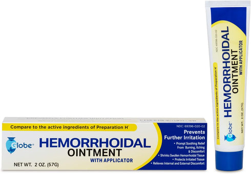 Hemorrhoidal Pain Relief Ointment 2 oz (56g) Per Tube Hemorrhoid Treatment for Fast Acting Itch, Swelling, and Maximum Strength Pain Relief (3 Pac...