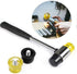 Rubber Mallet Non-Marking Rubber Mallet Hammer Steel Pipe Mallet with Non-Slip Rubber Handle for DIY Projects Crafts Woodworking and Flooring Inst...
