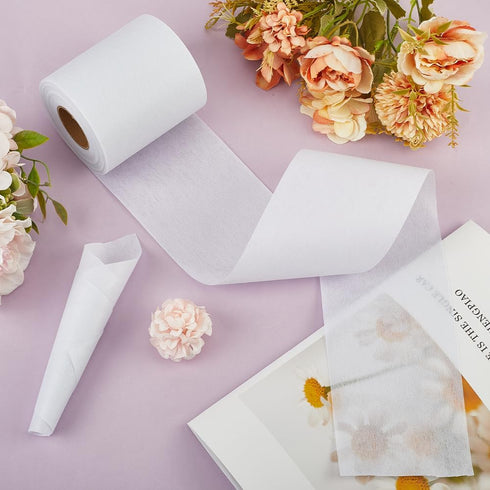 GORGECRAFT Light Weight Non-Woven Fusible Interfacing 3.94" x 21.87Ys White Iron-On Polyester Apparel Single-Sided Interfacing for Sewing Quilting...