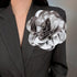 Dainty Satin Fabric Rose Flower Brooches 7.5in Extra Large Big Camellia Flower Brooches Lapel Pins for Women Wedding Party Dance Dress Clothes Acc...