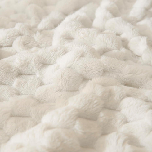 HOMRITAR Flannel Fleece Fluffy Fuzzy Blanket for Baby 3D Jacquard Soft Warm Plush Bed Blanket for Home Decor, Toddler Infant or Newborn Receiving ...