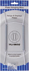 Plymor White Vinyl Finish Wall Mountable Plate Hanger, 8" H x 3" W x 0.5" D (For Plates 10" - 14")...