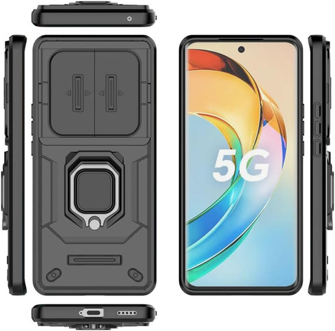 Compatible with Honor X50 5G Bracket Shell,Compatible with Honor X9b 5G Case,with Slide Camera Lens Cover Compatible with Honor X50 5G ALI-AN00 / ...