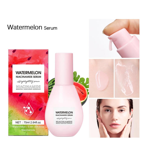 2 PCS Watermelon Facial Serum,Watermelon Moisturizer Serum For Face Skin Care, Lightweight Facial Serum & Priming cream(75ML*2)...