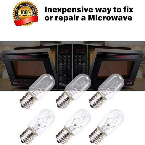 8206232A Microwave Light Bulb, T8 Microwave Exterior Light Bulb 25Watt Appliance Light Bulb Replacement Oven Part for 8206232A 1890433 8206232 AP4...