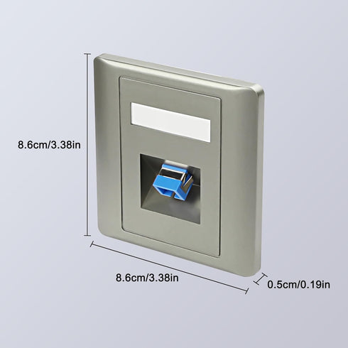 XMSJSIY SC Simplex Fiber Optical Wall Plate Panel Mount Coupler Connector Plug Jack SC Female to SC Female Simplex Fiber Module Wall Mount Network...