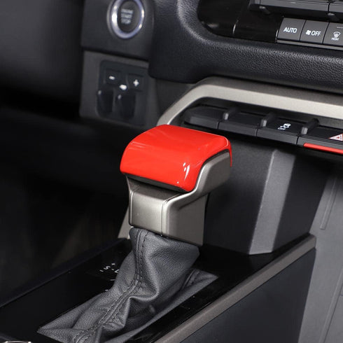 ABS Red Car Console Gear Gear Shift Knob Head Protection Trim,Shift Gear Protection Trim,Compatible with Toyota Tundra Sequoia 2022 2023 2024 Taco...