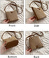 Women Small Faux Straw Bag Mini Woven Bucket Bag Summer Beach Bag Fashion Crossbody Bag Shoulder Bag Handbag...