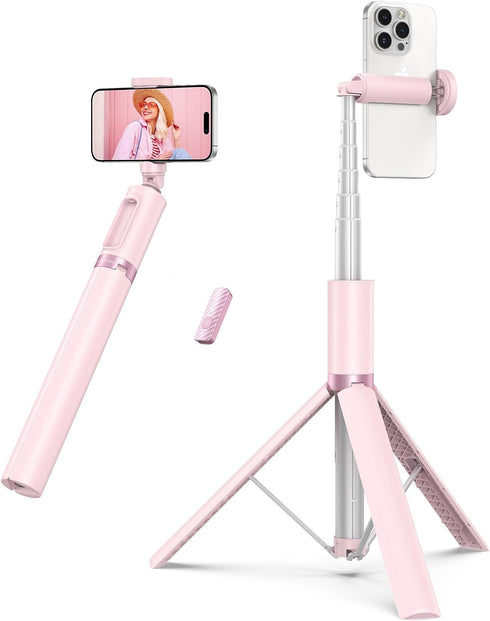 ATUMTEK 55" Selfie Stick Tripod, All-in-one Extendable Aluminum Phone Tripod with Rechargeable Bluetooth Remote for iPhone, Samsung, Google, LG, S...