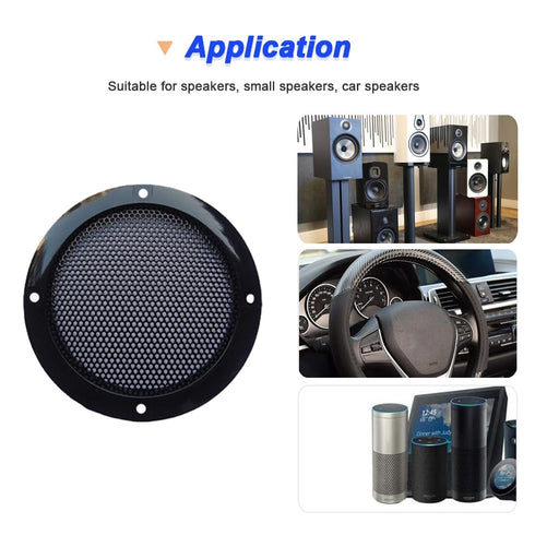 4" Speaker Grills Cover, Cold Rolled Steel Loudspeaker Net Cover, Metal Mesh Speaker Grille Replacement for 4 Inch Woofer Speakers, with Screws (4...