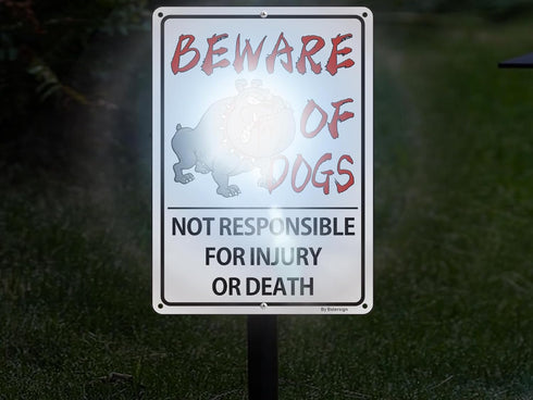 Beware of Dog Sign for Fence,No Trespassing Sign,10" x 7" x 0.04" Metal Sign,UV Protected and Weatherproof,Resistant to Fading and Harsh Weather,f...