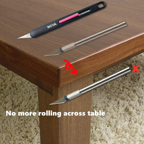 Nova Precision Craft & Hobby Knife, Premium Safety Cutter for Trimming, Vinyl Weeding and Art, Innovative Flat Design for a Better Use, Retractabl...