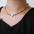Gold Initial Necklace for Women - Handmade Bohemian Colorful Beaded Initial Stainless Steel 18K Plated Gold Choker Necklace with Heart Shells Lett...