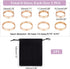 UNICRAFTALE 16Pcs 8 Sizes Titanium Steel Ring Blanks Rose Gold Grooved Finger Ring Settings Ring Core Blank for Resin Round Empty Rings Blanks for...