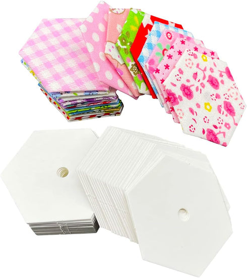 400pcs 1 Inch Paper Piecing for Quilting DIY Patchwork Sewing Crafts,Quilting Templates for Sewing Supplies Quilting Accessories Crafting Tools,He...