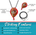 Handmade Murano Inspired Blown Abstract Glass Lampwork Art Pendant Necklace for Women Handcrafted Artisan Hypoallergenic Italian Style Jewelry...
