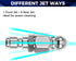Sewer Jetter Nozzle for Pressure Washer, 2 Sets Pressure Washer Sewer Jetter Nozzle with Stainless Steel, 1/4'' Quick Connector 5000 PSI...