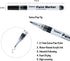 TZARROT White Paint Pen, 8 Pack 0.7mm Acrylic Paint Pens with 2 White 2 Black 2 Gold 2 Silver Permanent Marker for Wood Rock Fabric Metal Plastic ...
