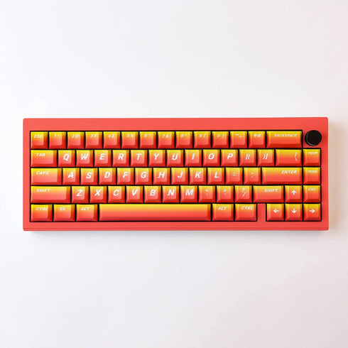 Hyekit PBT Keycaps 133 Keys Flame Gradient Keycaps Cherry Profile Dye-Sublimation Custom Keycaps with 6.25U 7U Spacebar for Cherry Gateron MX Swit...