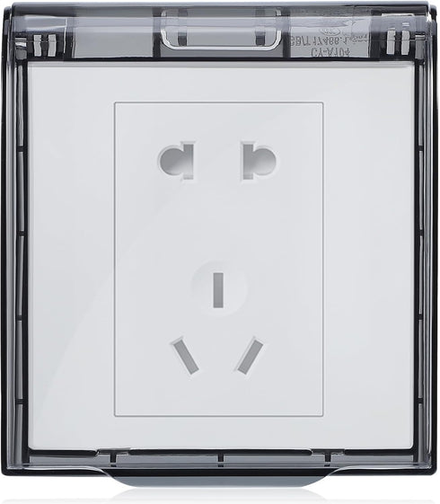 86 Type Waterproof Socket Cover Plastic Wall Outlet Safety Outlet Cover Box Cover Weatherproof Electrical Outlet Cover for Home Improvement Transp...