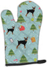 Caroline's Treasures BB4968OVMT Christmas Miniature Pinscher Oven Mitt, Heat Resistant Thick Oven Mitt for Hot Pans and Oven, Kitchen Mitt Protect...