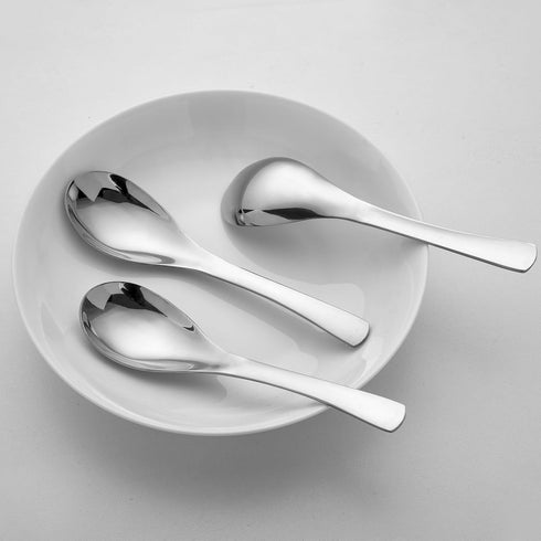 Soup Spoons High Grade 18/10 Stainless Steel 6.5" Soup Spoon,Table Spoons MAODUV Dinner Spoons Thick Heavy-weight Ladle Spoons,Dishwasher Safe (4 ...