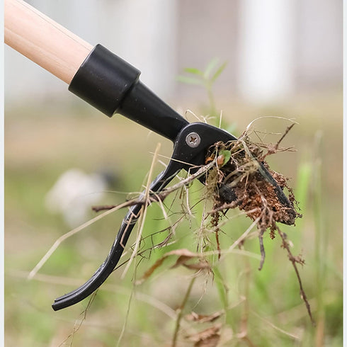 Stand Up Weeder Manual Weed ,Remover Weed Puller Tool with Foot Plate for Removing Weeds -Black Aluminum Lever Head Weed Puller, Garden Weeder Roo...