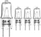 Halogen Light Bulb for GE Microwave Oven, Light Bulb for GE Over The Stove Range Microwave Hood, Night Light/Stove Light Bulb for GE Microwave, Re...