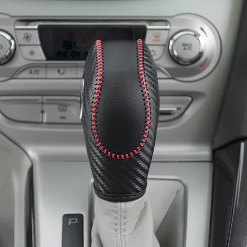 Auto Car Leather Gear Shift Knob Cover for Ford EcoSport Escape / Fusion /C-Max Energi Wagon / Fiesta / Focus / Transit Accessories...