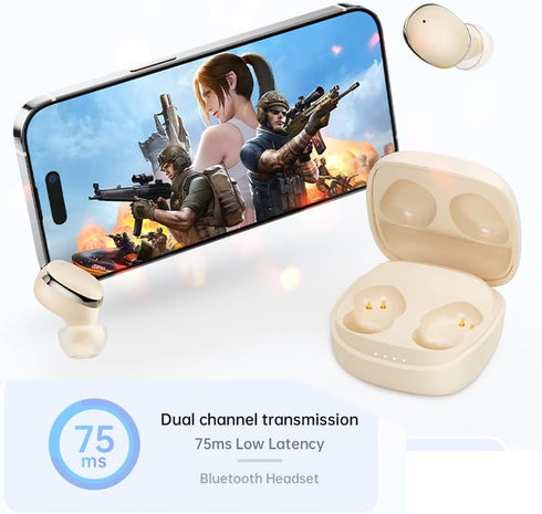 Kamon K14 Wireless Earbuds with Wireless Charging Case, Bluetooth 5.3, Touch Control Waterproof, in Ear Stereo Headphones Built in Mic Headset Pre...