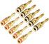uxcell® Gold 4mm Plated Banana Connector Open Screw Type 10Pcs for Speaker Wire Home Theater...
