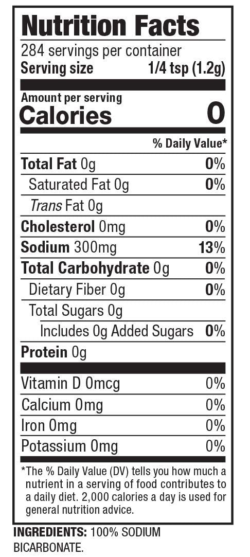 Gefen Pure Baking Soda, 12oz (3 Pack) In Resealable Container, Total of 2.25lb, 100% Sodium Bicarbonate...