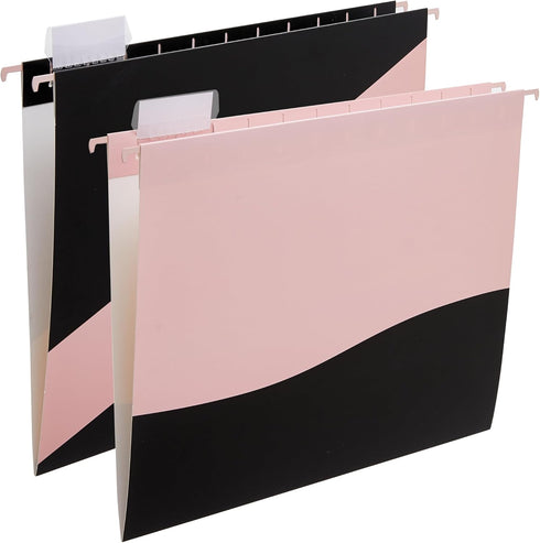 Y YOMA 6 Pack Decorative Hanging File Folders Letter Size Cute Hanging Folder Pretty File Folder Organizer for Filing Cabinet Office Home with 1/5...