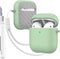 AirPods 2nd Generation Case Cover with Cleaning Kit, Full Drop Protection Cover with Lanyard, Youthful Macaroon Color for Airpods 2nd 1st Generati...