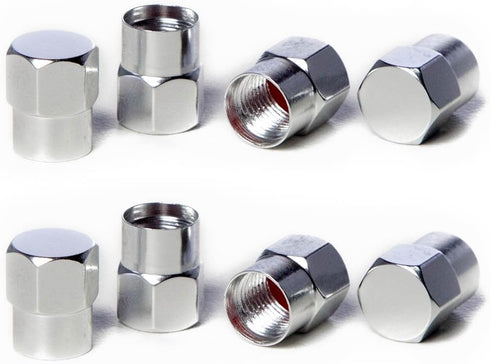 Circuit Performance VC3 Series Silver Aluminum Valve Stem Caps (8 Pieces)...