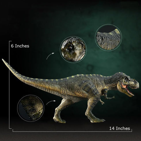 Gemini&Genius T-Rex Dinosaur Toy, Tyrannosaurus Rex Dinosaur Figurine Toy, 14“ Length-Hand Painted, Realistic Dinosaur Action Figure Display, Grea...