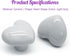 2pcs Ceramic Cabinet Knobs Light Grey Drawer Knobs, Heart Shaped Dresser Knobs Cute Kitchen Cabinet Pull Handles, Small Vanity Knobs Hardware Clos...