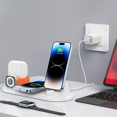4 in 1 Wireless Charger for iPhone, Magnetic 4 in 1 Fast Charging Station Charger for Magsafe for iPhone 15/14/13 /Pro/Pro Max/12/11/X/Xr/XS/8, fo...