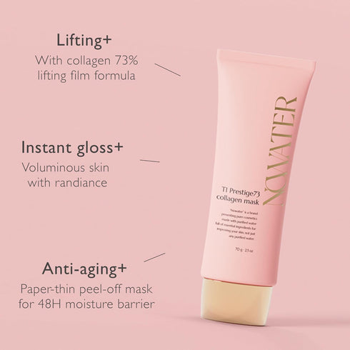 T1 Prestige 73% Collagen Mask | Wrinkle Restoring Peel Off Mask | Firming and Gloss | Collagen, Peptide | Korean Skin Care for face (2.5 fl.oz)...