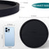 Silicone Bathroom Tray Round Vanity Tray Decorative Soap Holder Kitchen Countertop Organizer Coffee Table Decor for Candle, Perfume, Plant, 9 Inch...