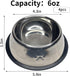 Fhiny 4PCS Stainless Steel Cat Bowls, Non-Slip Cats Water Dish with Rubber Base Stackable Pet Feeding Bowl Durable Multifunctional Replacement Whi...